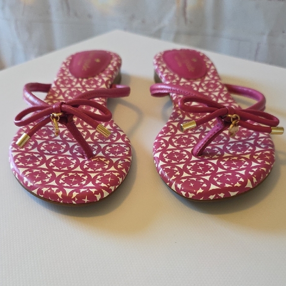 kate spade Pink Patterned Bow-Accent Sandals - Picture 4 of 5